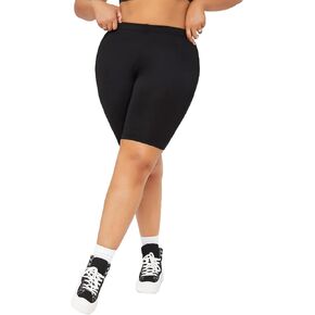 MakeMeChic Women's Plus Size High Waisted Biker Shorts Workout Yoga Short Leggings in Saudi Arabia