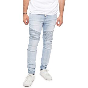 Victorious Men's Drop Crotch Joggers Denim Jean Pants