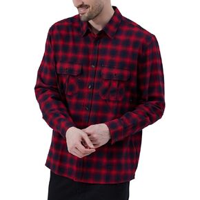 FastRockee Men's Plaid Flannel Button Down Long Sleeve Shirts Casual Cotton Regular Fit