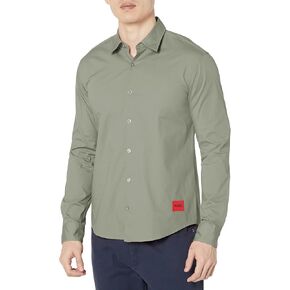HUGO Men's Slim Fit Long Sleeve Cotton Stretch Button Down Shirt