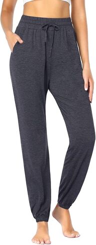 ASIMOON Womens Sweatpants Yoga Joggers with Pockets High Waist Elastic Lounge Running Workout Jogging Pants in Saudi Arabia