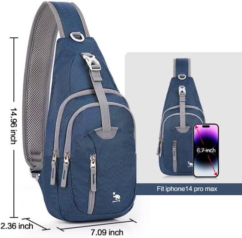Kimlee Sling Bag Crossbody Bags Men, Travel Hiking Chest Daypack for Women One Strap Backpack Lightweight Over Shoulder Bag in Kuwait