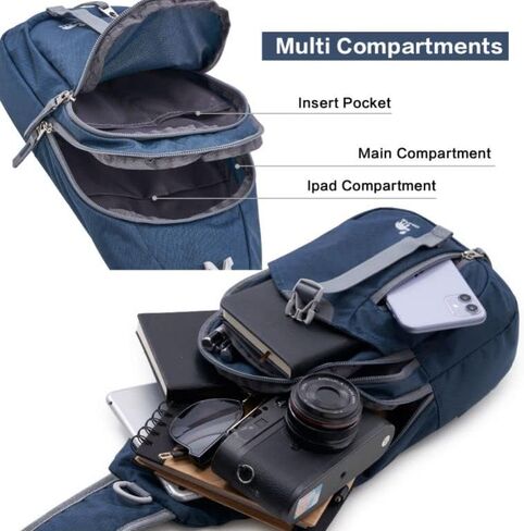 Kimlee Sling Bag Crossbody Bags Men, Travel Hiking Chest Daypack for Women One Strap Backpack Lightweight Over Shoulder Bag in Kuwait