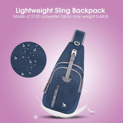 Kimlee Sling Bag Crossbody Bags Men, Travel Hiking Chest Daypack for Women One Strap Backpack Lightweight Over Shoulder Bag in Kuwait