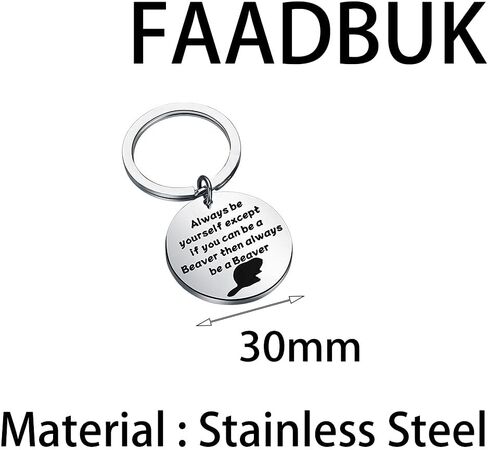 FAADBUK Beaver Gift Beaver Lover Gift Beaver Animal Keychain Motivational Beaver Gift in Saudi Arabia