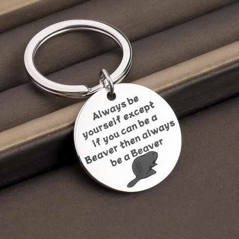 FAADBUK Beaver Gift Beaver Lover Gift Beaver Animal Keychain Motivational Beaver Gift in Saudi Arabia