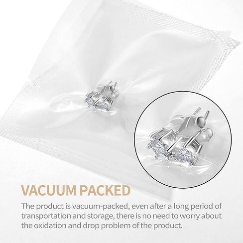 عزيزة · زول أقراط مويسانيتي مرصعة للنساء والرجال والبنات، لا تسبب الحساسية S925 من الفضة الإسترليني 0.5 قيراط D اللون VVS1 أقراط ألماس واضحة مع شهادة الأصالة in Kuwait