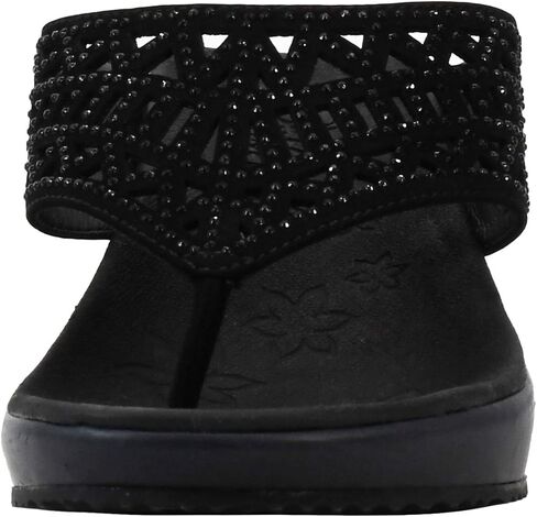 سكيتشرز بيفرلي - زيارة الصيف - حجر الراين مقنعين قطع ليزر إسفين صندل المرأة إسفين in Kuwait