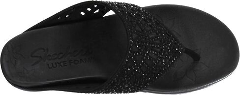 سكيتشرز بيفرلي - زيارة الصيف - حجر الراين مقنعين قطع ليزر إسفين صندل المرأة إسفين in Kuwait