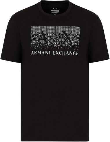 A|X ARMANI EXCHANGE Men's Regular Fit Cotton Jersey Crew Neck Embellished Box Logo Tee in Saudi Arabia