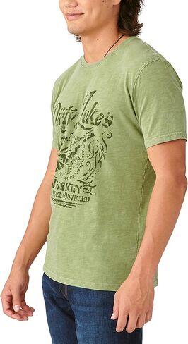 تي شيرت Lucky Brand الرجالي برسومات Dirty Luke's Whisky in Saudi Arabia