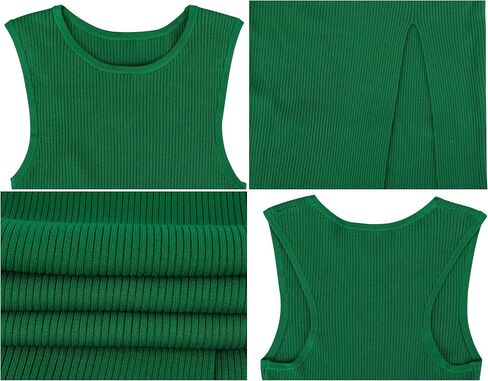 فستان PrettyGuide نسائي مثير مضلع بدون أكمام للخروج مع فتحة بدون أكمام فساتين صيفية متوسطة الطول in Kuwait