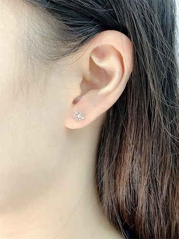 18G صغيرة تخريمية زهرة مسمار الغضروف أقراط للنساء الفتيات 925 الفضة الاسترليني الحد الأدنى لطيف 3mm الكرة الظهر الحديد ترصيع النائم الزنمة آخر هيبوالرجينيك عيد ميلاد عيد الميلاد مجوهرات in Kuwait
