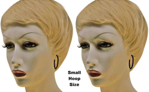 6 أزواج متعددة الألوان هوب الاكريليك النايلون البلاستيك آخر أقراط الطبية هيبوالرجينيك لا ترصيع المعادن آذان حساسة in Kuwait