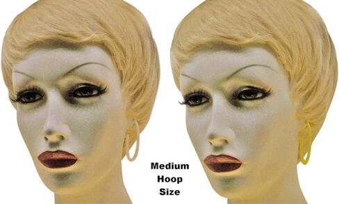 6 أزواج متعددة الألوان هوب الاكريليك النايلون البلاستيك آخر أقراط الطبية هيبوالرجينيك لا ترصيع المعادن آذان حساسة in Kuwait