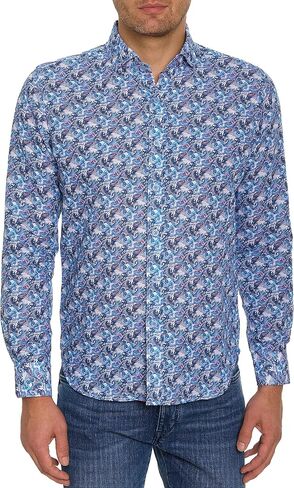 Robert Graham Men Big SUR Long Sleeve Button Down Shirt, Multi, Large in Saudi Arabia