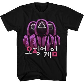 Squid Game Mens Show Shirt Honeycomb Tee Circle, Triangle, Square T-Shirt in Saudi Arabia