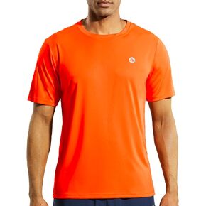 Men's Workout Shirt Dry Fit Athletic Running T-Shirts Short Sleeve UPF 50+ Sun Protection Gym Tee Top