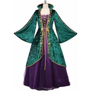 Medieval Witch Sister Cosplay Costume Womens Dress Halloween Costume Robe