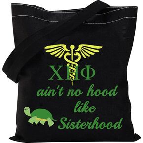 حقيبة حمل VAMSII Chi Eta Phi Sorority، هدايا الأخت، لا يوجد غطاء محرك السيارة مثل حقيبة الأخوة، أدوات هدايا نادي نسائي (حقيبة سوداء)