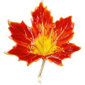 Thanksgiving Brooch Pin,Autumn Fall Leaves Brooch Pin,Maple Leaf Lapel Pin, Thanksgiving Jewelry Accessory Gifts Decoration in Kuwait