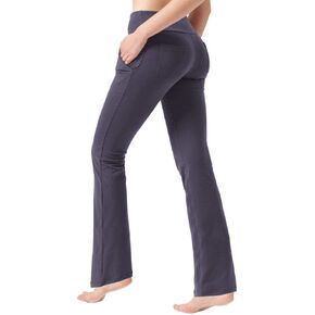 Knsbk High Waist Bootcut Yoga Pants 4 Pockets Tummy Control Dress Pants for Woman Back Pockets Workout Bootleg