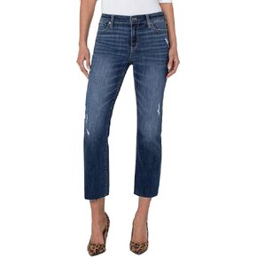 Liverpool Kennedy Crop Straight Eco Jeans w/Cut Hem 27" in Wateree in Saudi Arabia