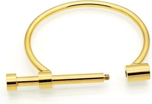 ALoveSoul 2 Pcs Screw Bracelet Stainless Steel Bar Cuff Bangle Set in Kuwait