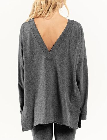 VAOYIU طقم نسائي كبير الحجم ذو وجهين وياقة على شكل حرف V وياقة واسعة مكونة من قطعتين بدلة رياضية in Kuwait