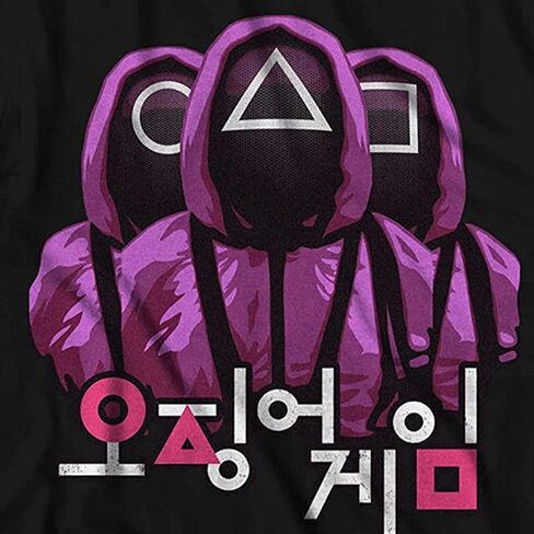 Squid Game Mens Show Shirt Honeycomb Tee Circle, Triangle, Square T-Shirt in Saudi Arabia