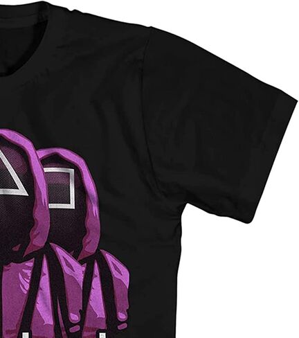 Squid Game Mens Show Shirt Honeycomb Tee Circle, Triangle, Square T-Shirt in Saudi Arabia