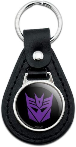 GRAPHICS & MORE Transformers Decepticon Symbol Black Leather Keychain in Saudi Arabia