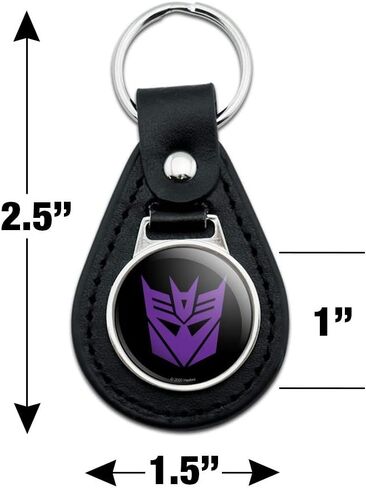 GRAPHICS & MORE Transformers Decepticon Symbol Black Leather Keychain in Saudi Arabia