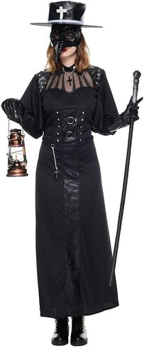 EraSpooky Women Plague Doctor Costume Halloween Steampunk Medieval Bird Beak Cosplay Suits in Saudi Arabia