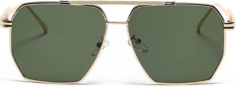 نظارة شمسية Palarado Trendy Vintage Retro 70s كبيرة الحجم مربعة الشكل للنساء والرجال، ظلال معدنية رائعة in Saudi Arabia