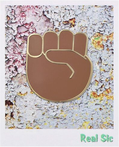 Real Sic Raised Fist Enamel Pin - Black Lives Matter Lapel Pin - Resist Protest Pin - BLM Pin for Jackets, Backpacks, Bags, Hats & Tops in Saudi Arabia