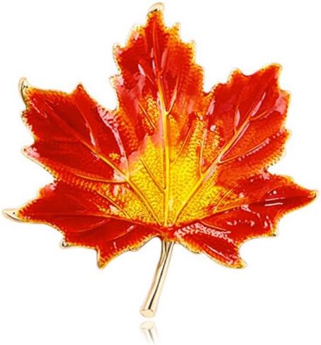 Thanksgiving Brooch Pin,Autumn Fall Leaves Brooch Pin,Maple Leaf Lapel Pin, Thanksgiving Jewelry Accessory Gifts Decoration in Kuwait