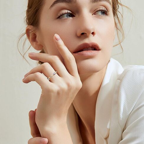 MUSECLOUD 14K Gold Plated Evil Eye Ring for Women White Gold Plated 925 Sterling Silver Evil Eye Ring Minimalist Blue Eye Band Ring Protection Jewelry Size 5-10 in Kuwait