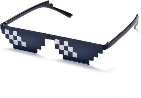 نظارات شمسية للحفلات من JYZOBJHB مكونة من 8 قطع بتصميم فسيفساء منقطة باللون الأسود للجنسين والبالغين in Kuwait