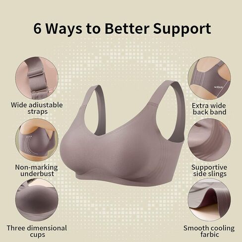 Lervanla Seamless Mastectomy Bra for Women, Pocket Post-Surgery Bra with Support Pads Comfort Lift Daily Bralettes V-Neck in Saudi Arabia