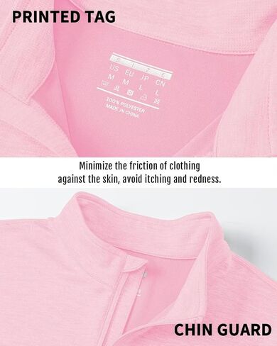 Boladeci قمصان نسائية طويلة الأكمام ربع سحاب بلوفر UPF 50+ حماية من الشمس قمصان غولف طفح الحرس الأشعة فوق البنفسجية SPF القمم in Kuwait