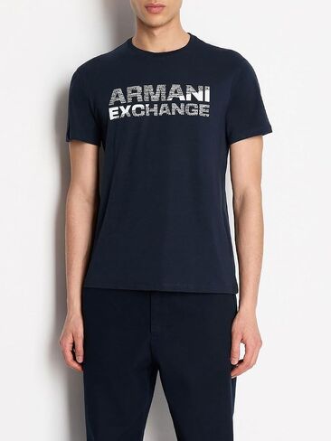 A|X ARMANI EXCHANGE Men's Slim Fit Stretch Cotton Jersey Bold Logo Tee in Saudi Arabia