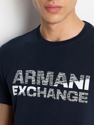 A|X ARMANI EXCHANGE Men's Slim Fit Stretch Cotton Jersey Bold Logo Tee in Saudi Arabia