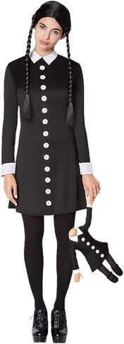 Spirit Halloween The Addams Family Adult Wednesday Addams Costume | Officially Licensed | Group Costume in Saudi Arabia
