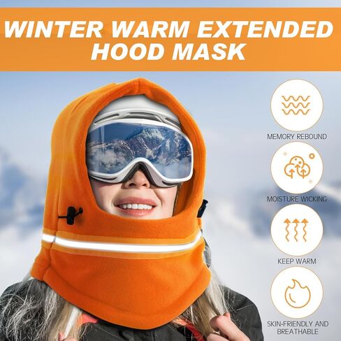 Suhine 6 قطع قناع بالاكلافا من الصوف الحراري العاكس قابل للتعديل قناع الوجه الكامل قناع الوجه الشتوي للرجال والنساء للطقس البارد in Kuwait