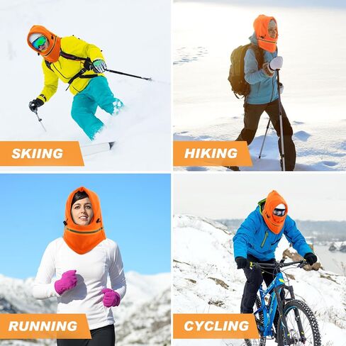 Suhine 6 قطع قناع بالاكلافا من الصوف الحراري العاكس قابل للتعديل قناع الوجه الكامل قناع الوجه الشتوي للرجال والنساء للطقس البارد in Kuwait