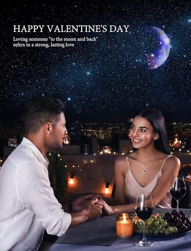 قلادة جوهرة الميلاد للنساء، قلادة من الفضة الإسترليني على شكل قلب مع سلسلة 17.7 بوصة + 2 بوصة، أنا أحبك قلادات دانتي هدايا عيد ميلاد للزوجة والصديقة in Kuwait