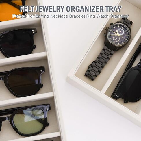 JETEHO 2 Pack Sunglasses Organizer Storage Velvet Jewelry Tray, Glasses Holder Organizer Glasses Organizer Sunglasses Tray Eyeglasses Sunglasses Display Velvet Tray for Jewelry Display Watch Tray in Kuwait