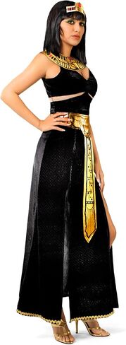 مجموعة أزياء كليوباترا النسائية السوداء من Spooktacular Creations مع قلادة وحزام وعصابة رأس للبالغين in Saudi Arabia
