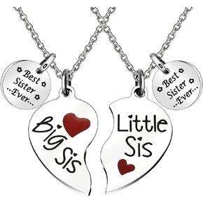 أفضل أخت على الإطلاق الأخت الأخت الصغيرة المعلقات القلائد الصديقة ابنة القلب قلادة مجوهرات in Kuwait